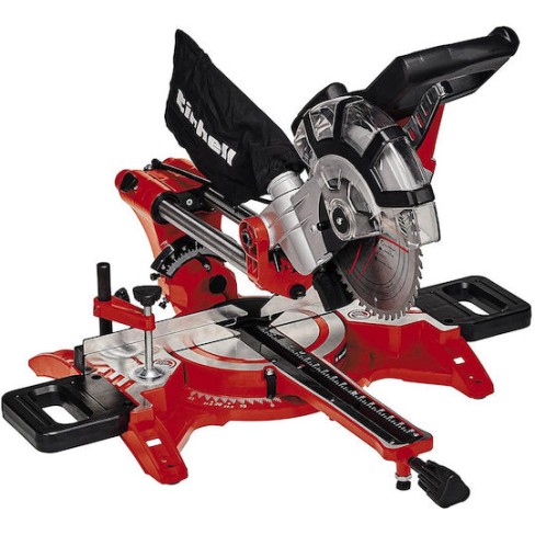 Einhell TC-SM 2131/1 Dual Φαλτσοπρίονο Ρεύματος Συρόμενο με Ισχύ 1500W, Οδηγό Laser, Δίσκο Κοπής Διαμέτρου 210mm & Ταχύτητα Κοπής 4900rpm