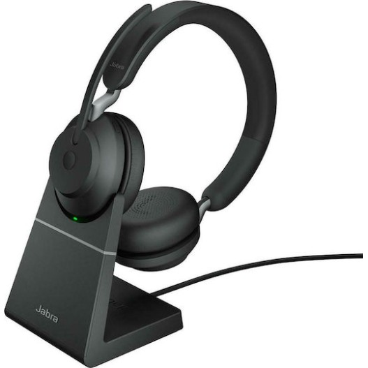 Jabra Evolve2 65 VOIP Headset Link380a UC Stereo Desk Stand Black (26599-989-989)