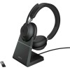 Jabra Evolve2 65 VOIP Headset Link380a UC Stereo Desk Stand Black (26599-989-989)