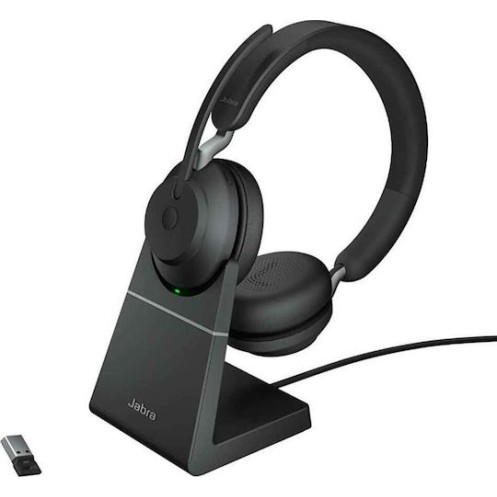 Jabra Evolve2 65 VOIP Headset Link380a UC Stereo Desk Stand Black (26599-989-989)