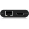 Icy Box USB-C Docking Station με HDMI/DisplayPort 4K PD Ethernet και σύνδεση 3 Οθονών Γκρι (IB-DK4050-CPD)