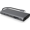 Icy Box USB-C Docking Station με HDMI/DisplayPort 4K PD Ethernet και σύνδεση 3 Οθονών Γκρι (IB-DK4050-CPD)