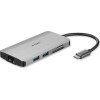 D-Link USB-C Docking Station με HDMI 4K PD Ethernet Ασημί (DUB-M810)