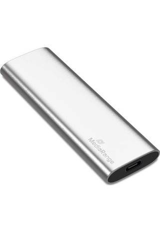 MediaRange USB 3.2 / USB-C Εξωτερικός SSD 120GB M.2 Ασημί