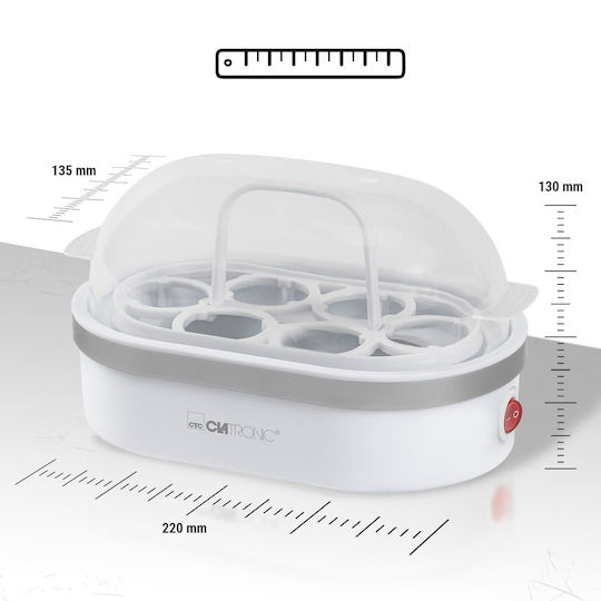 Clatronic Βραστήρας Αυγών 6 Θέσεων 400W Λευκός