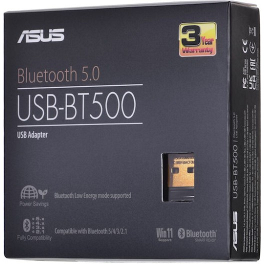 Asus USB-BT500 USB Bluetooth 5.0 Adapter με Εμβέλεια 40m