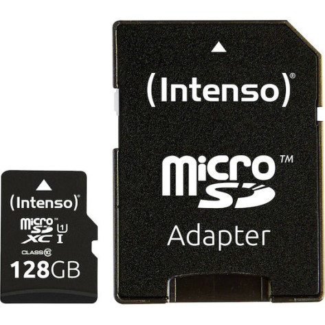 Intenso Professional microSDXC 128GB Class 10 U3 UHS-I με αντάπτορα