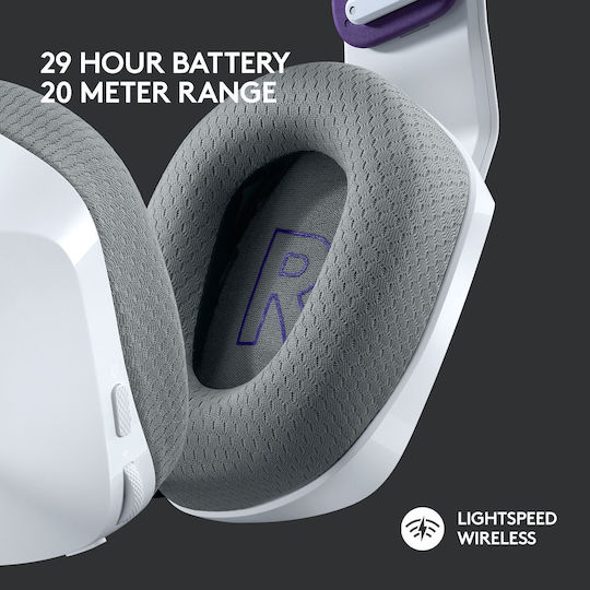Logitech G733 Ασύρματο Over Ear Gaming Headset με σύνδεση USB Λευκό