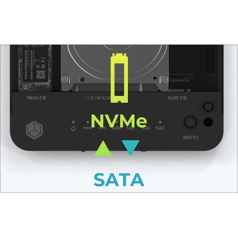 Icy Box Docking Station για 2 Σκληρούς Δίσκους SATA 2.5
