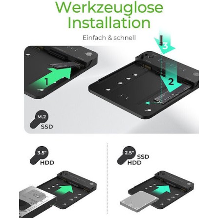 Icy Box Docking Station για 2 Σκληρούς Δίσκους SATA 2.5