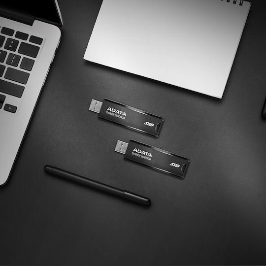 Adata SC610 USB 3.2 Εξωτερικός SSD 2TB Μαύρο