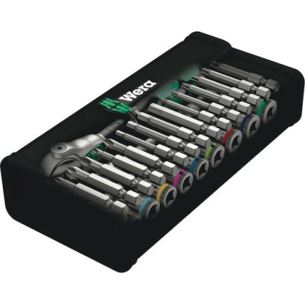 Wera 8100 SA 9 Speed Ratchet Set Καστάνια με Καρυδάκια 1\4