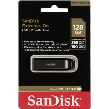 Sandisk Extreme Go 128GB USB 2.0 Stick Ασημί