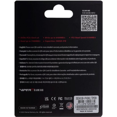 Patriot VP4300 Lite SSD 1TB M.2 NVMe PCI Express 4.0