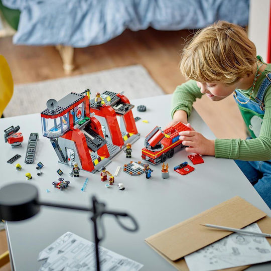 Lego City Fire Station With Fire Truck για 6+ Ετών