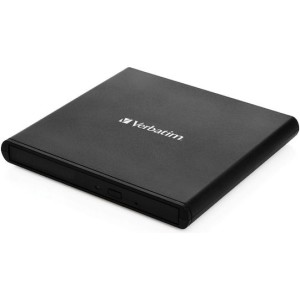 Verbatim External Slimline Εξωτερικός Οδηγός Εγγραφής/Ανάγνωσης DVD/CD για Desktop / Laptop Μαύρο