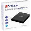 Verbatim External Slimline Εξωτερικός Οδηγός Εγγραφής/Ανάγνωσης DVD/CD για Desktop / Laptop Μαύρο