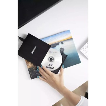 Verbatim External Slimline Εξωτερικός Οδηγός Εγγραφής/Ανάγνωσης DVD/CD για Desktop / Laptop Μαύρο