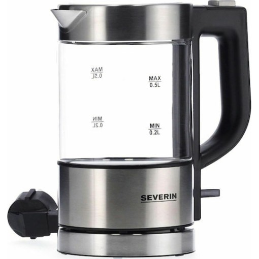 Severin WK 3472 Βραστήρας Ταξιδίου 500ml 1000W Ασημί