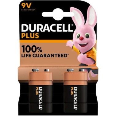 Duracell Plus Αλκαλικές Μπαταρίες 9V 2τμχ