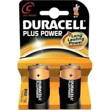 Duracell Plus Power Αλκαλικές Μπαταρίες C 1.5V 2τμχ