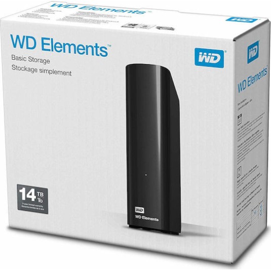 Western Digital Elements Desktop USB 3.0 Εξωτερικός HDD 14TB 3.5