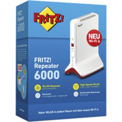 AVM Fritz!Repeater 6000 Mesh WiFi Extender Tri Band (2.4 & 5 & 5GHz) 2400Mbps