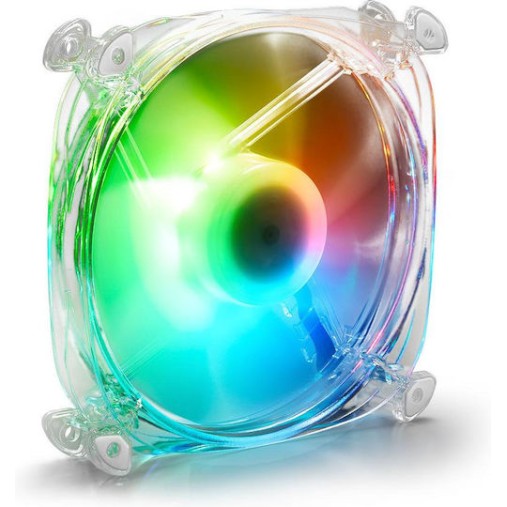 Sharkoon SHARK Disc PWM Case Fan 120mm με RGB Φωτισμό και Σύνδεση 3-Pin / 4-Pin Λευκό