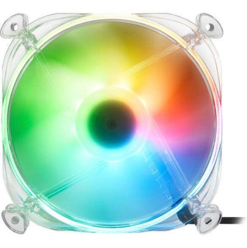 Sharkoon SHARK Disc PWM Case Fan 120mm με RGB Φωτισμό και Σύνδεση 3-Pin / 4-Pin Λευκό