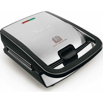 Tefal Snack Collection Τοστιέρα με Αποσπώμενες Πλάκες για 2 Τοστ 700W Inox