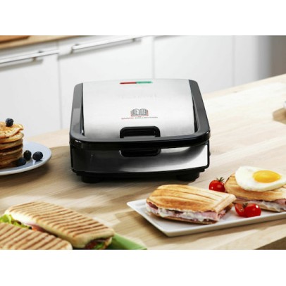Tefal Snack Collection Τοστιέρα με Αποσπώμενες Πλάκες για 2 Τοστ 700W Inox