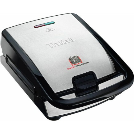 Tefal Snack Collection Τοστιέρα με Αποσπώμενες Πλάκες για 2 Τοστ 700W Inox