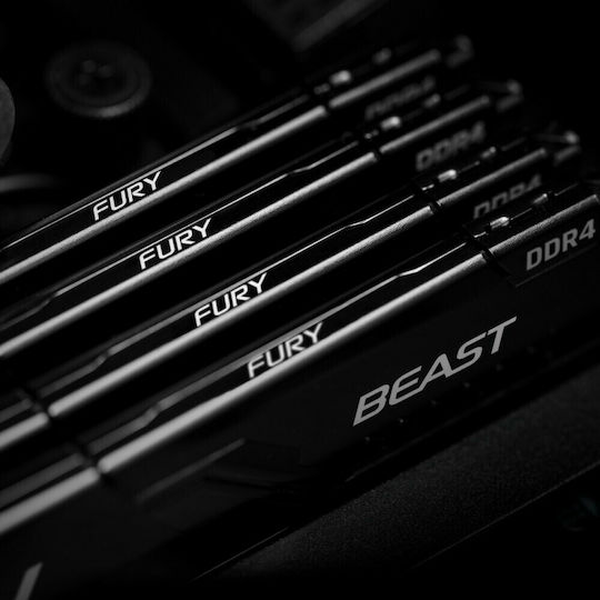 Kingston Fury Beast DDR4 16GB RAM με 2x8GB Modules και Ταχύτητα 3600 για Desktop