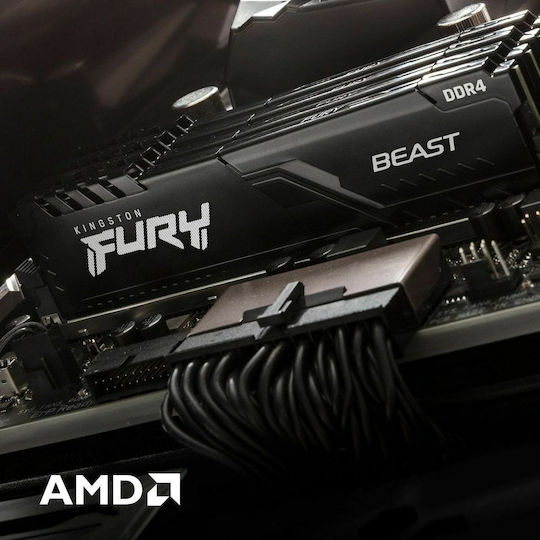Kingston Fury Beast DDR4 με Module 1x32GB και Ταχύτητα 3600 για Desktop