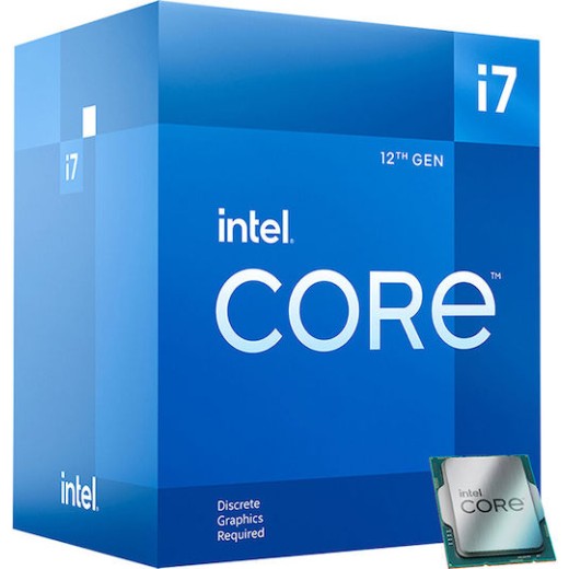 Intel Core i7-12700F 2.1GHz Επεξεργαστής 12 Πυρήνων για Socket 1700 σε Κουτί με Ψύκτρα