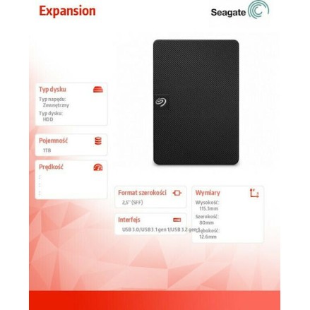 Seagate Expansion Portable USB 3.0 Εξωτερικός HDD 1TB 2.5