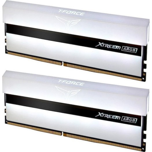 TeamGroup T-Force Xtreem ARGB White DDR4 16GB RAM με 2x8GB Modules και Ταχύτητα 3600 για Desktop