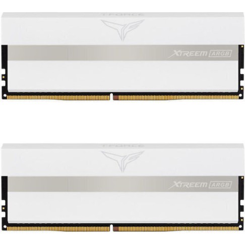 TeamGroup T-Force Xtreem ARGB White DDR4 16GB RAM με 2x8GB Modules και Ταχύτητα 3200 για Desktop