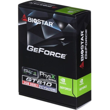 Biostar GeForce GT 610 2GB GDDR3 Κάρτα Γραφικών