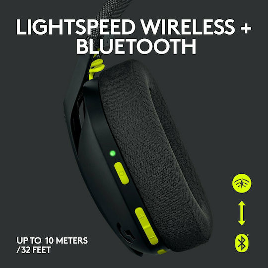 Logitech G435 Lightspeed Ασύρματο Over Ear Gaming Headset με σύνδεση USB / Bluetooth