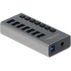 DeLock USB 3.0 Hub 7 Θυρών με σύνδεση USB-A & Θύρα Φόρτισης και Εξωτερική Παροχή Ρεύματος