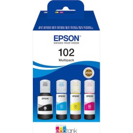 Epson 102 Γνήσιο Πακέτο 4 Μελανιών Εκτυπωτή InkJet Κίτρινο / Κυανό / Ματζέντα / Μαύρο (C13T03R640)