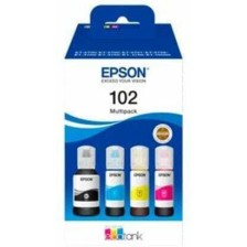 Epson 102 Γνήσιο Πακέτο 4 Μελανιών Εκτυπωτή InkJet Κίτρινο / Κυανό / Ματζέντα / Μαύρο (C13T03R640)