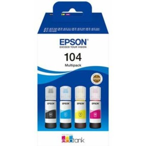 Epson 104 Γνήσιο Πακέτο 4 Μελανιών Εκτυπωτή InkJet Κίτρινο / Κυανό / Ματζέντα / Μαύρο (C13T00P640)