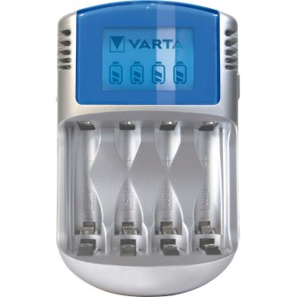 Varta LCD Charger 4 Μπαταριών Ni-MH Μεγέθους AA/AAA σε Γκρι χρώμα