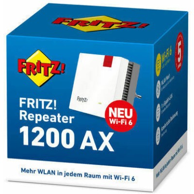 AVM Fritz!Repeater 1200 AX Mesh WiFi Extender Dual Band (2.4 & 5GHz) 1200Mbps