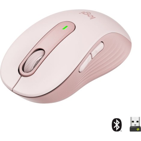 Logitech Signature M650 Ασύρματο Bluetooth Ποντίκι Ροζ