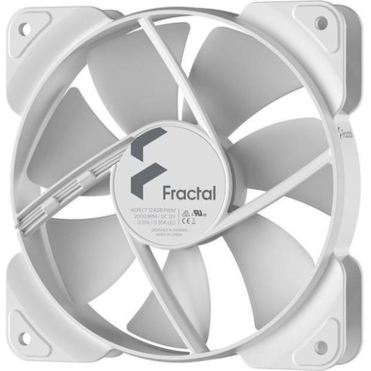 Fractal Design Aspect 12 RGB Case Fan 120mm με Σύνδεση 4-Pin PWM Λευκό