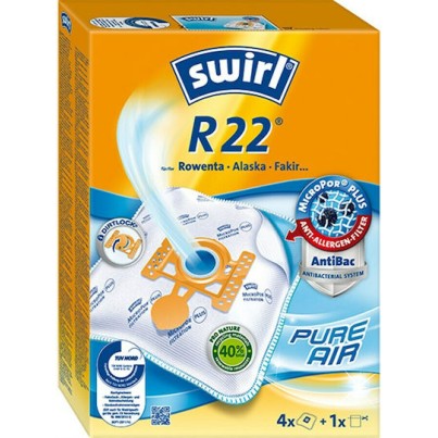 Swirl R22 Σακούλες Σκούπας 4τμχ Συμβατή με Σκούπα Rowenta