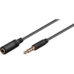 Goobay Cable 3.5mm male - 3.5mm female Μαύρο 3m (62480)